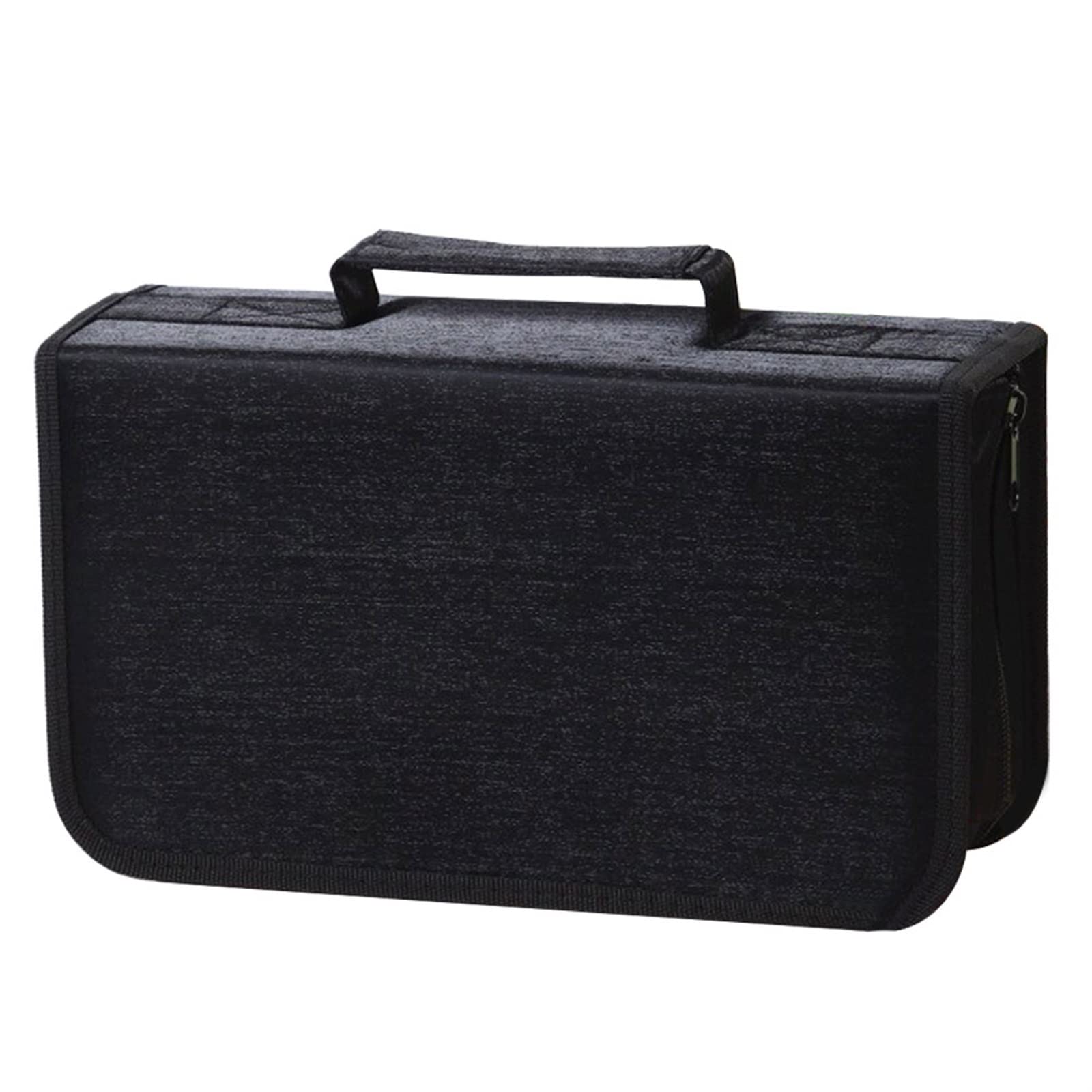 ZURBAA Cd Cases Storage Bag Box Disc Zipper Car Holder Large Capacity Black 128 CDs Space Saving DVD Home CD Wallet Travel-image-23