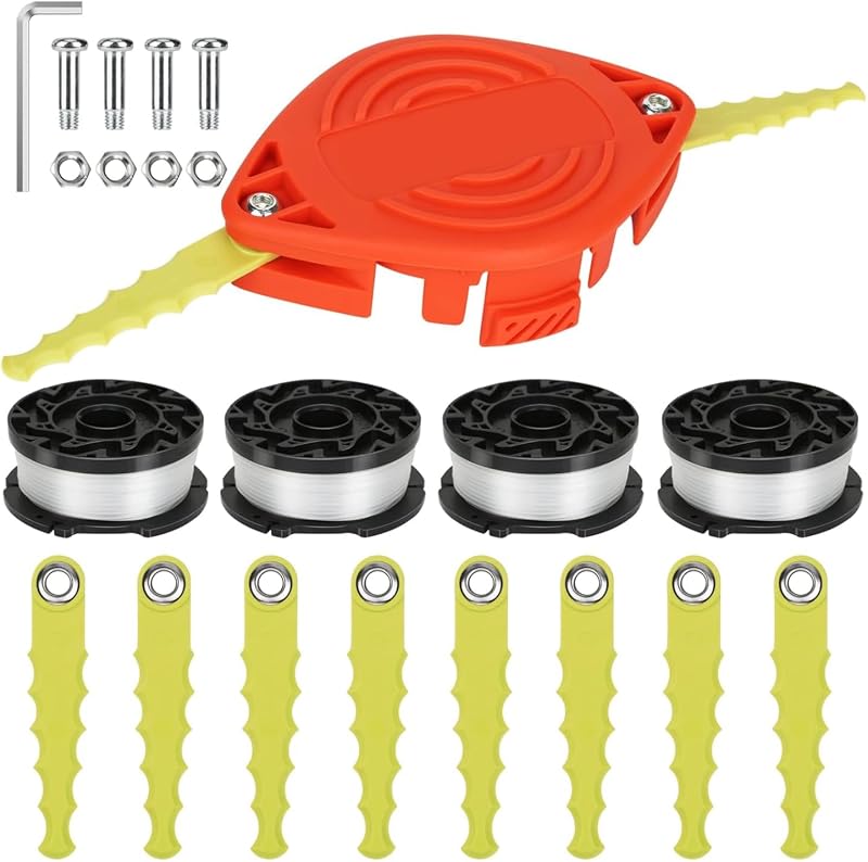 AF-100 Trimmer Head Blade Spool 0.065" 30ft fit for Black Decker | Includes trimmer spools and line for quick replacement. Fits popular Black+Decker string trimmers including GH, LST and CST