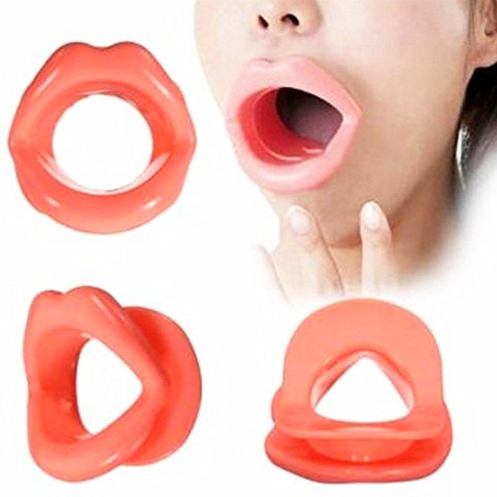 Tensor De Músculos Faciales Anti-Arrugas Silicona Cara Más Delgada Boca Ejercicio Muscular