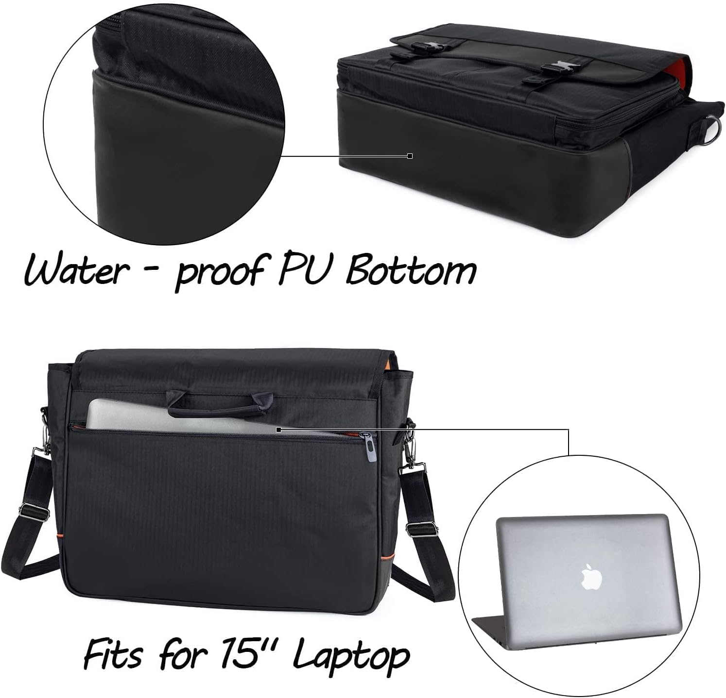 CURMIO Bartender Bag Travel Bartender Kit Backpack with Padded Compartments for Wine and Cocktail Shaker, Messenger Bag for Bar Tools Set, Perfect for Home Indoor Outdoor Patio Party