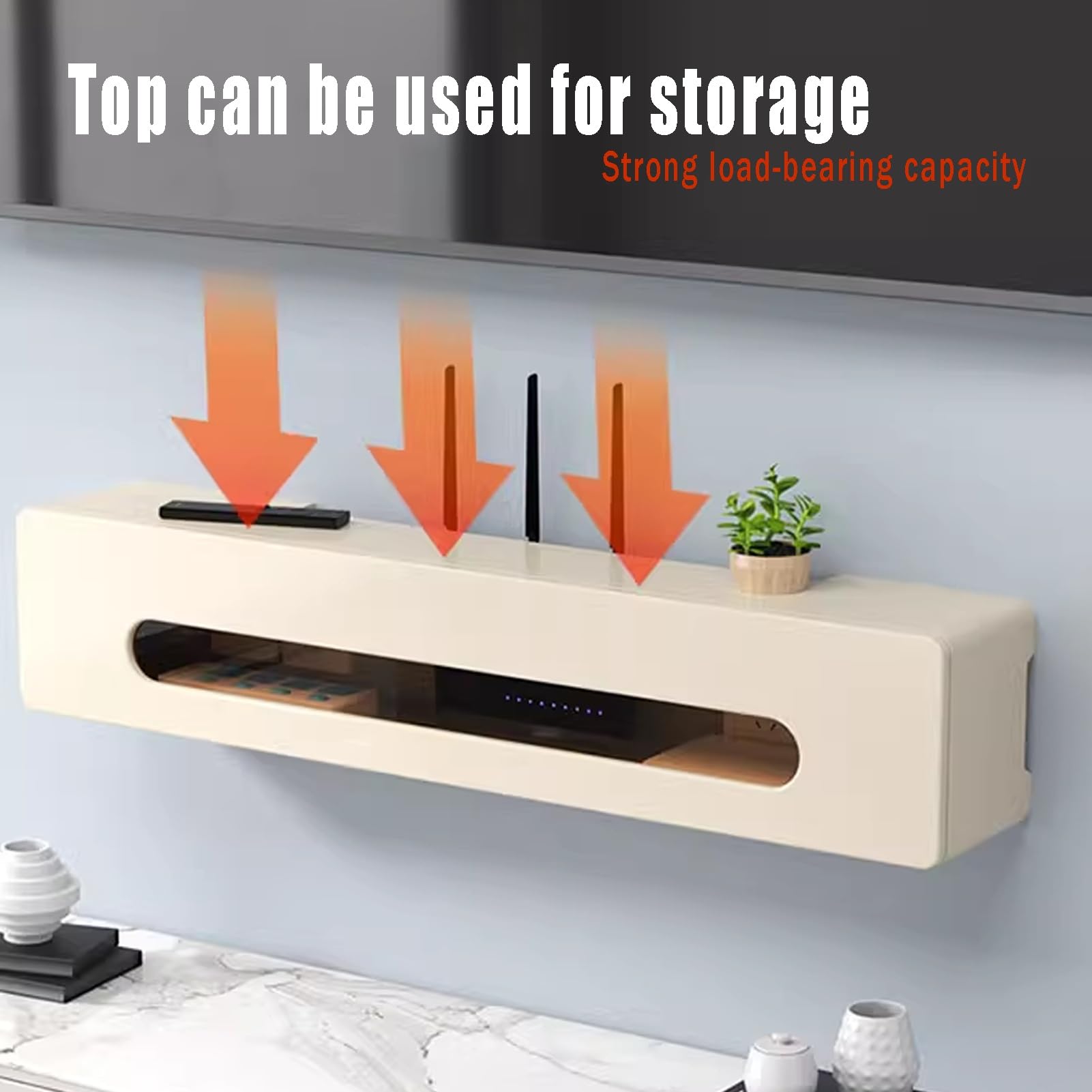 Étagère murale en bois pour routeur, boîte de rangement WiFi, armoire cachée pour bureau et salon