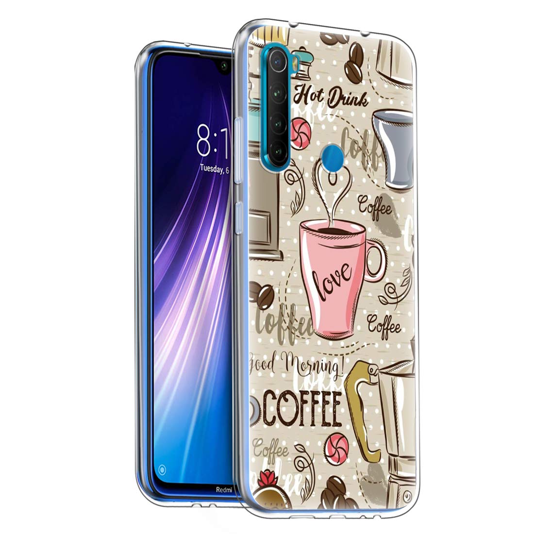 Fashionury Silicone Love Coffee Printed Back Cover Case Compatible for Redmi Note 8/ Redmi Note 8 Back Cover (Multicolor) (B082QXN176) Amazon Price History, Amazon Price Tracker