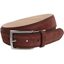 Trafalgar Men's Armando Italian Suede 35mm Feathered Edge Belt