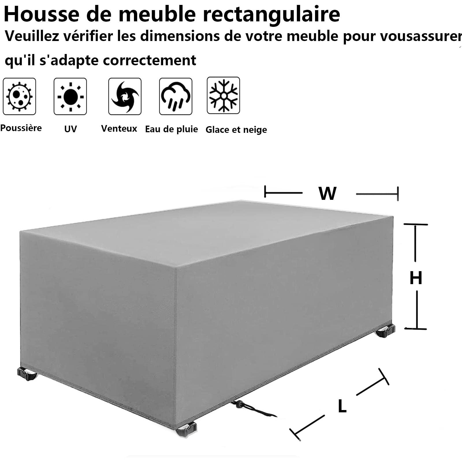 Gartenmöbel-Abdeckung 130x100x90cm – Wasserdicht, Winddicht, UV-beständig Aus 420D Oxford-Stoff