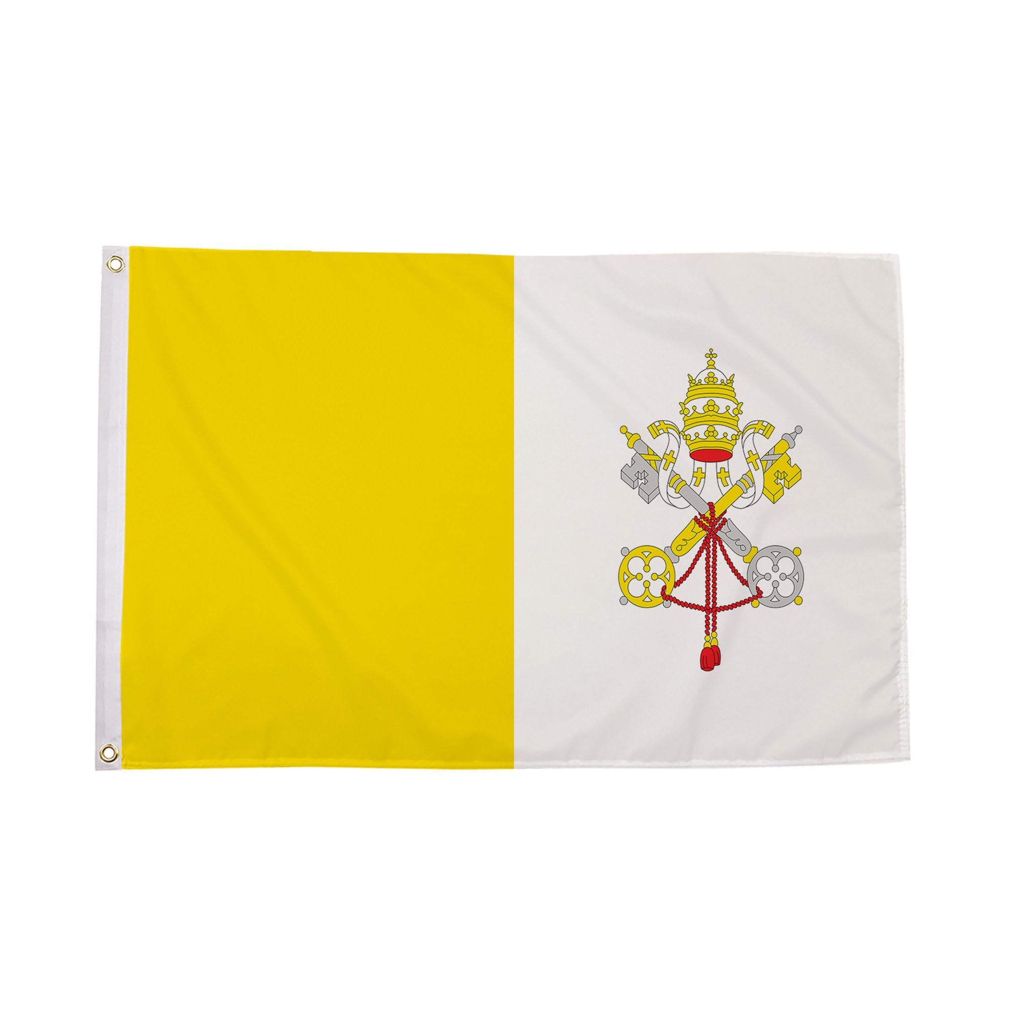 Flagtex Vatican City Flag Large 8ft x 5ft (240cm x 150cm) - Giant Vatican State Flag Holy See, Weather Resistant European Microstate Banner, Papal Display
