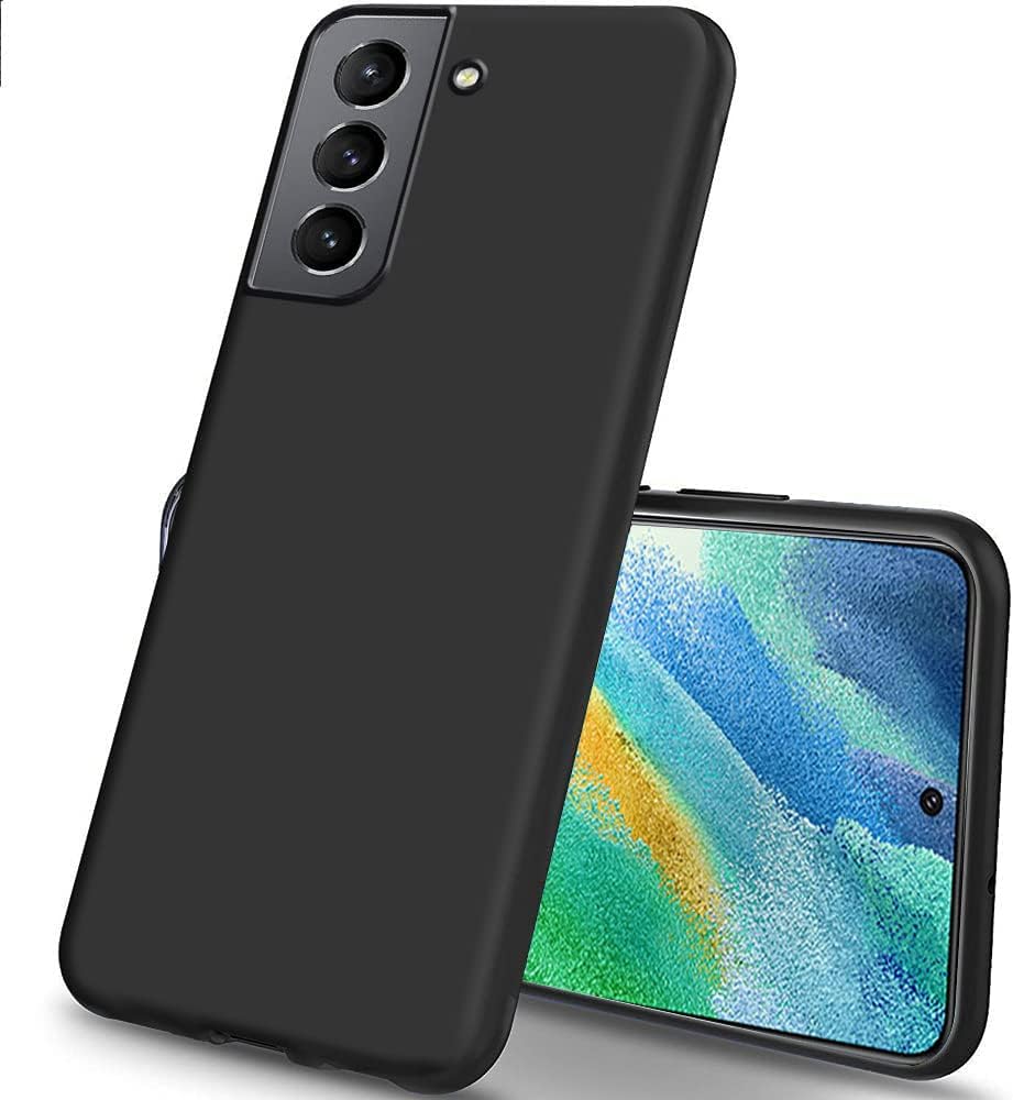 Back Cover Case for Samsung Galaxy S21 FE 5G | Soft Silicon Rubberised Matte Cover | Protective Sleek Profile | Camera Protection Bump Back Case (Black)