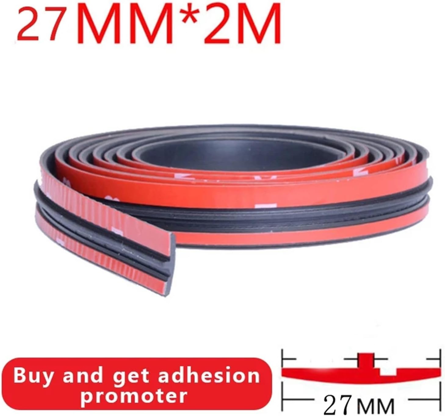 Car Rubber Seal Edge Sealing Strips Sticker Auto Roof Windshield Protector Seal Strip Noise Insulation Accessories 14/16/19/27mm(14mmX2M)