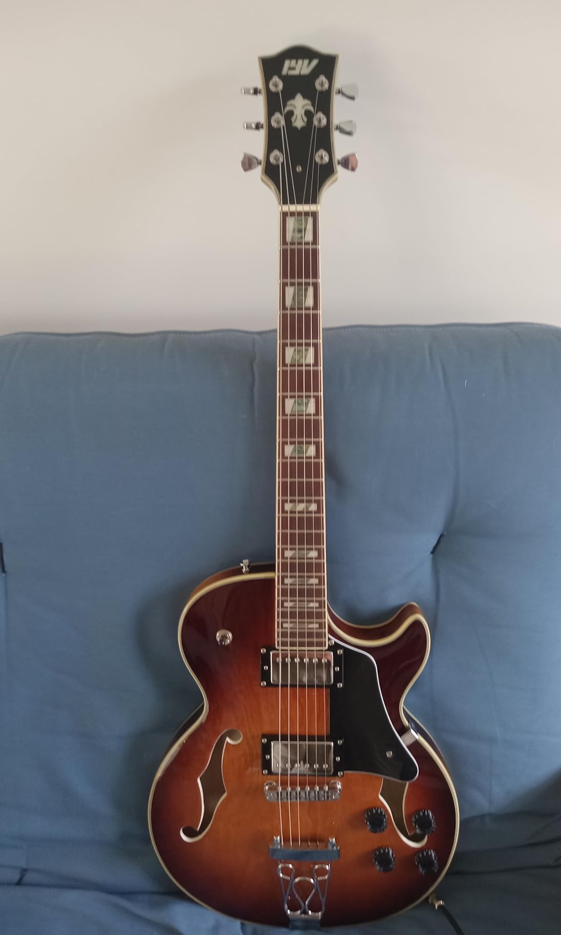 30/mo Finance IYV IJZ300 TSB Jazz Solid hollowBody Electric Guitar