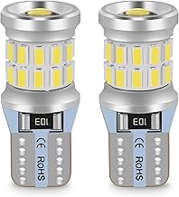 LTONXEN T10 (W5W) LED 6000K Blanc 12V Voiture Ampoules 194 168 pour Lampe Remplacement de Position, Plaque, Dôme Côté et Stationnement - 2 Pièces