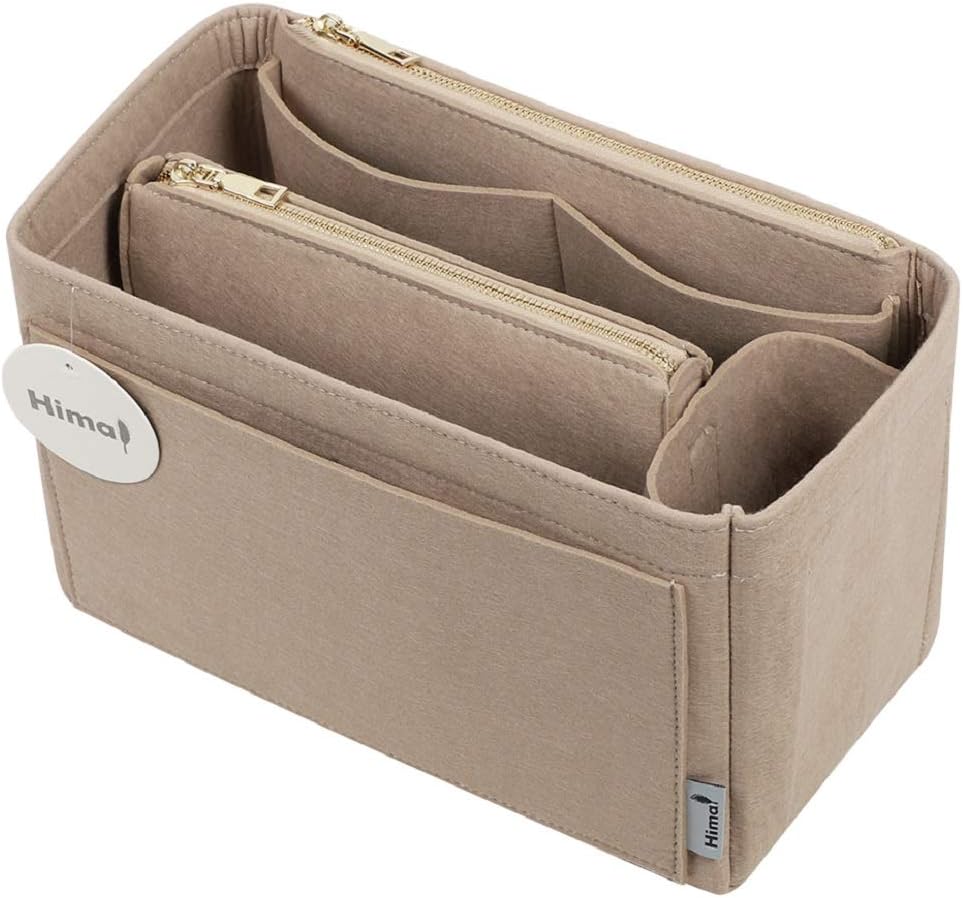 Himai Purse Organizer Insert, Handbag Organizer, Bag in Bag Organizer, Perfect for Speedy Neverfull and More, 5 Sizes (Slender Medium, Beige)