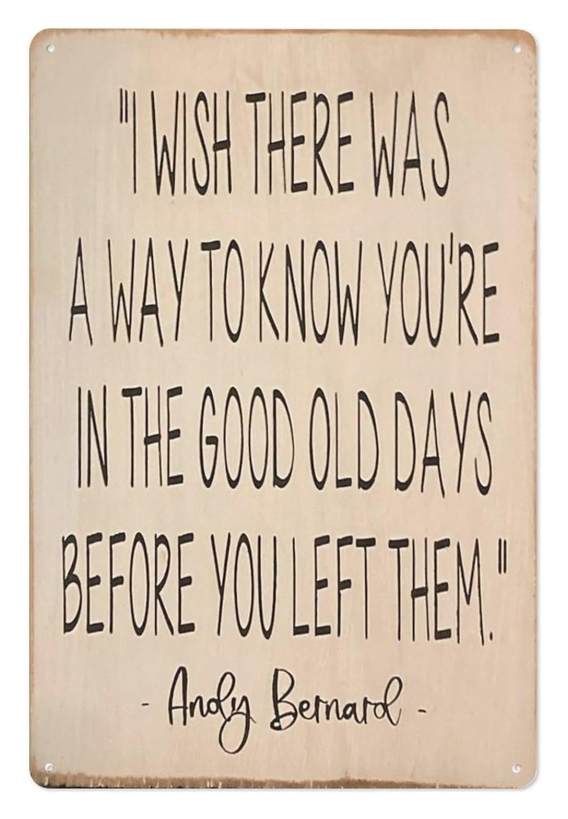 ZDVHOMCB Know Youre in the Days Quote Metal Sign I Wish There Was a Way Tin Plaque Reflective Saying Wall-Art for Bedroom Den Study Room Gift 8 X 12 inch