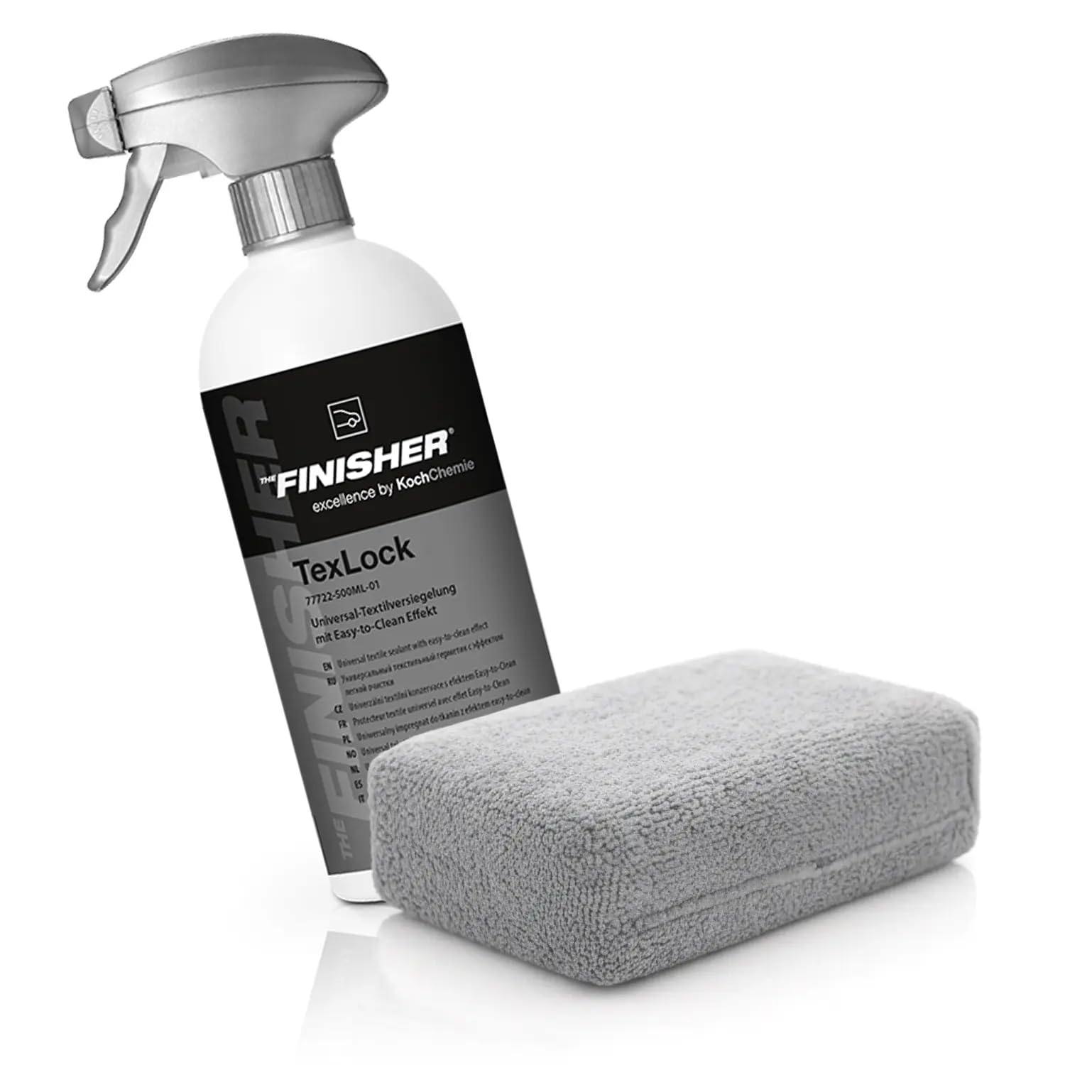 Autopflege Set Textilversiegelung aus Koch Chemie THE FINISHER TexLock Textil Versiegelung + wortek Mikrofaser Applikator Imprägnierspray Cabrio Verdeck Imprägnierung