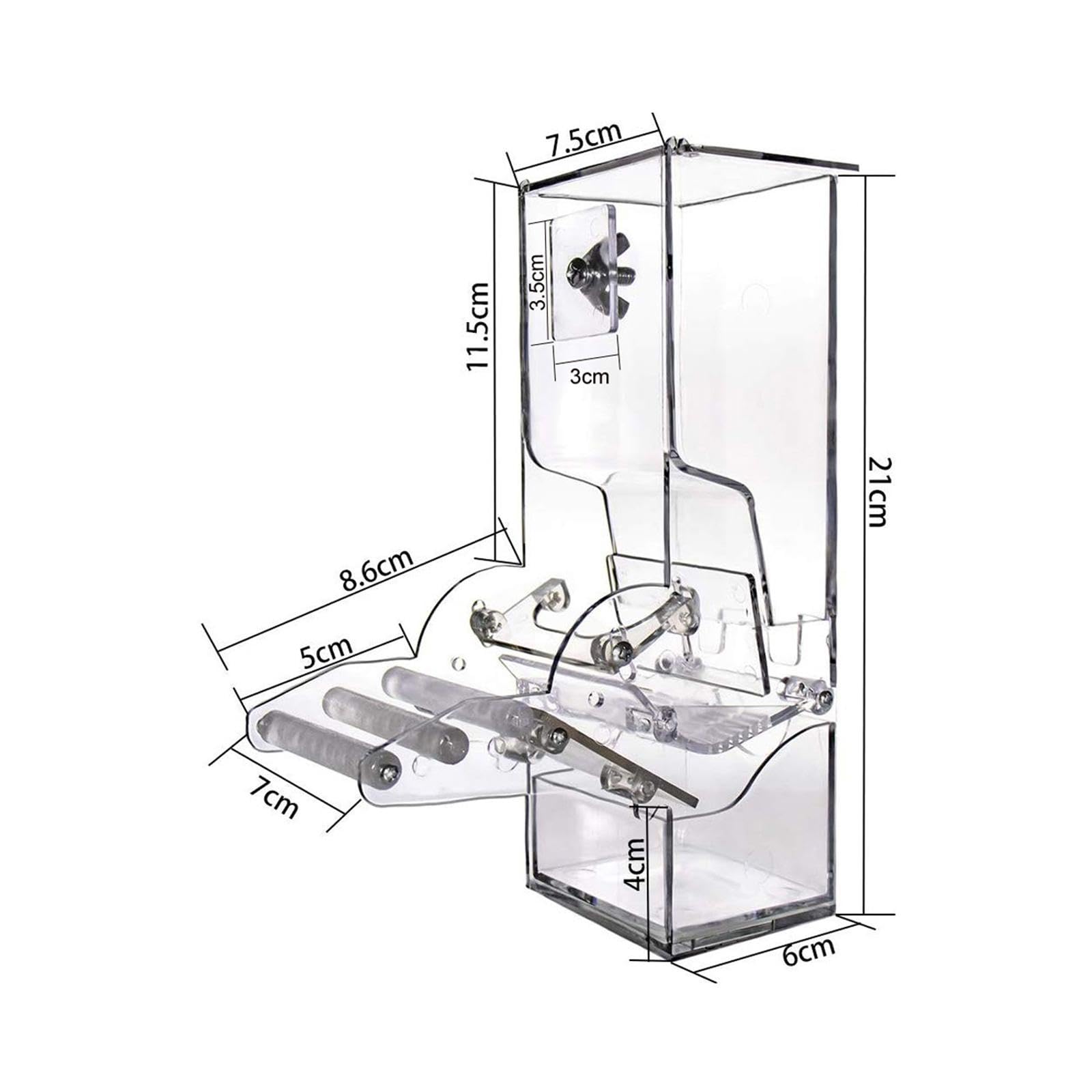 Mangeoire Oiseau Automatique pour Parrot Conteneur Aliments Suspendu sans Débordement Amovible avec Poteau Adaptée au Nourrissage des Perruches