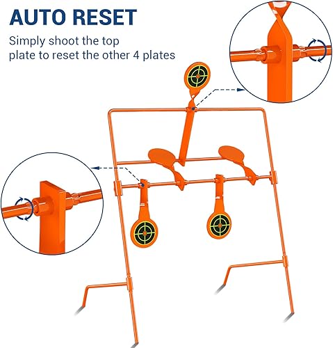 Miniatura 4 de Highwild Objetivo de Reinicio, Clasificado para .22 Rimfire - Tamaño Grande y Objetivos de Tiro de 2.5 Pulgadas  Perro de las Praderas de Acero