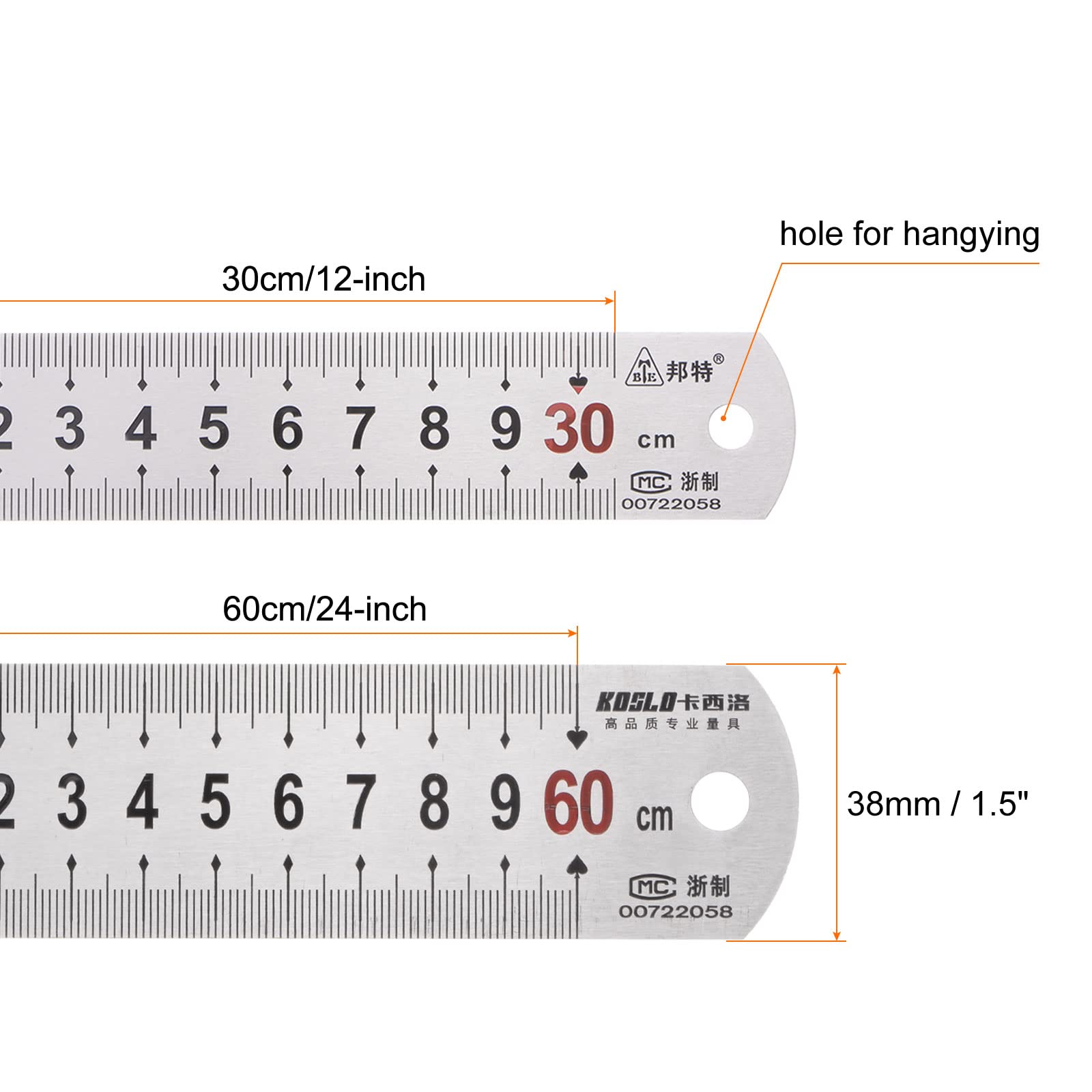 Amazon.co.jp: uxcell 直定規セット 30 cm x 26 mm & 60 cm x 38 mm