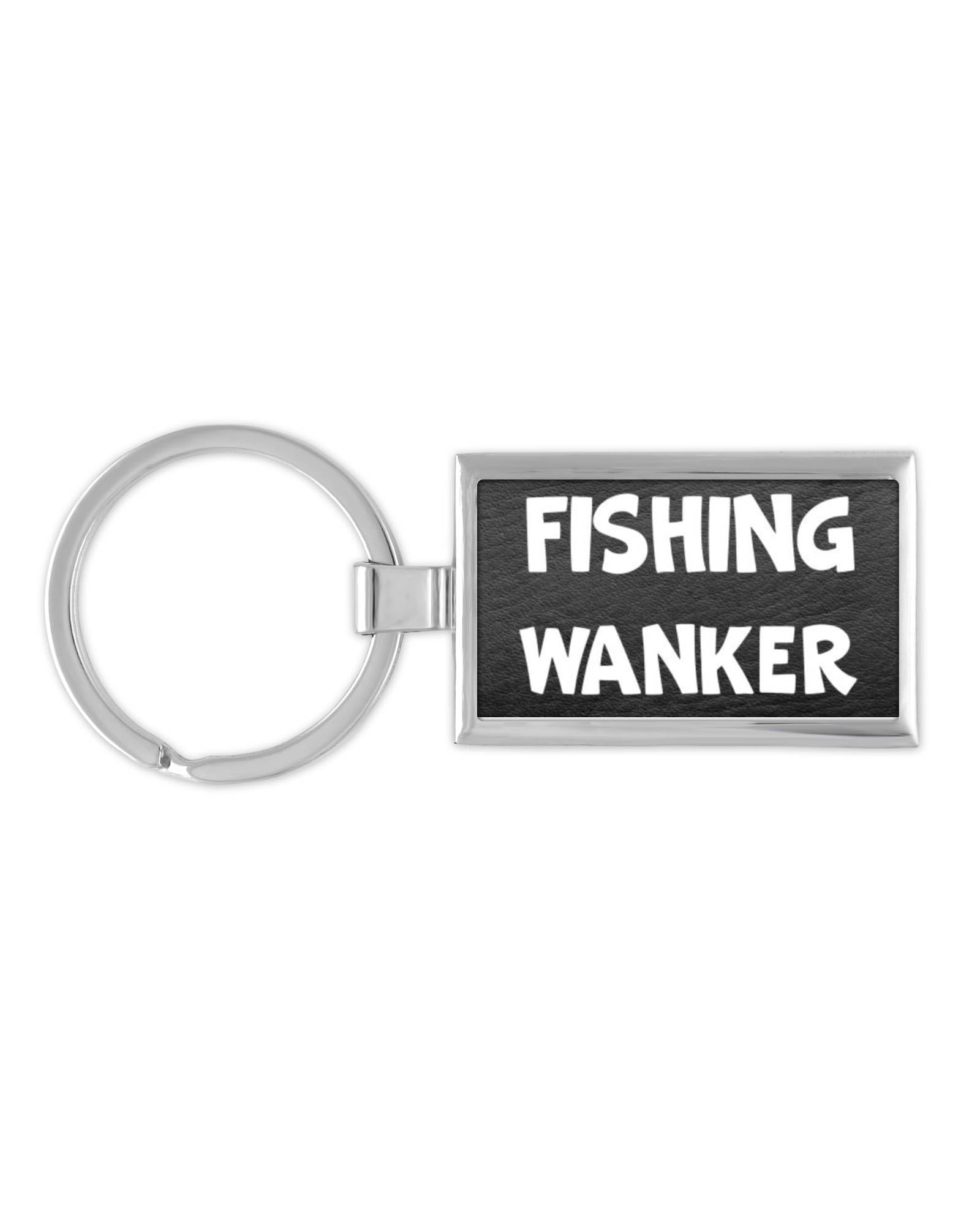 Decalarama Fishing Keyring Gift - Fishing Wanker - Nice Fun Cute Cheeky Metal Key Chain Novelty Present