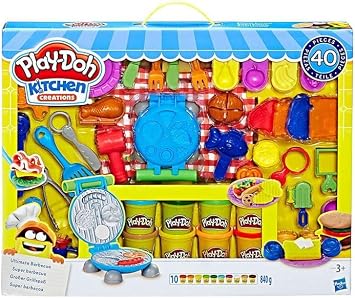 Play-Doh Kitchen Creations Ultimate Barbecue Set Create & Make Meals with Kitchen Tools 40 Pieces