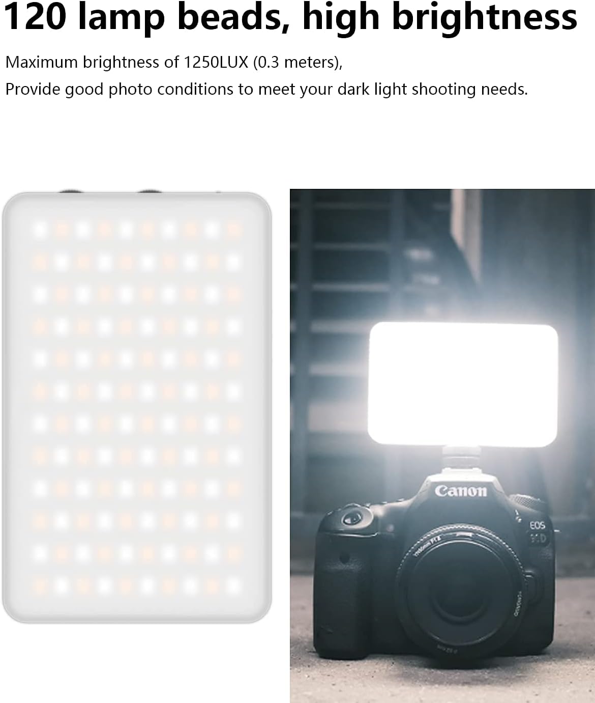 ULANZI VL120 RGB Video Light, Pocket LED On-Camera Video Lights, Built-in 3100mAh Rechargeable Battery, 360 Full Color 20 Light Effects, CRI≥95 2500-9000K LED Panels for Photography Vlogging : Electronics