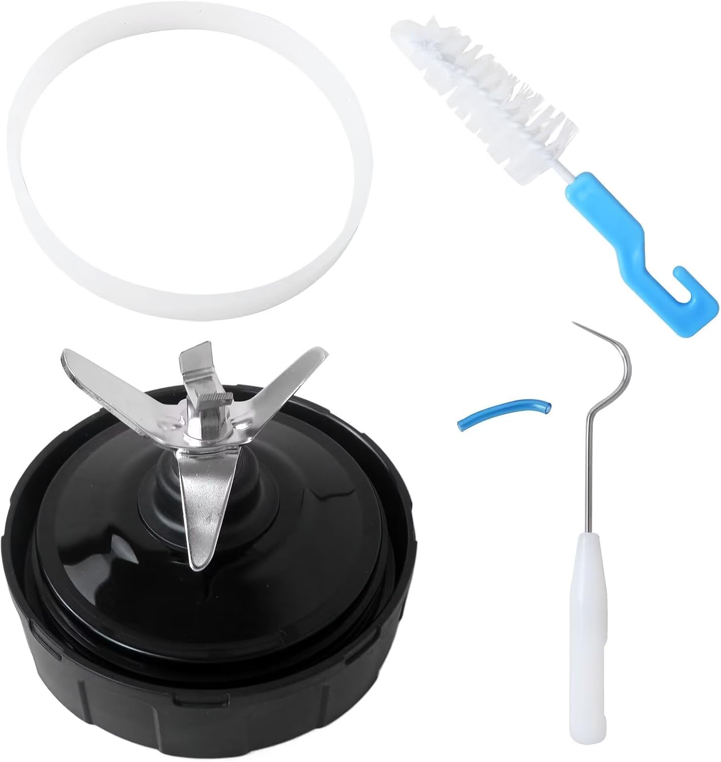 Homesweet 7 Fins Blender Blade Extractor Blade Assembly Compatible for Ninja BL492 30, BL492W 30, BL493, BL493Z 30, BL494 30, BL494C, BN400, BN400C, BN401, BN401C, NB401WBKT, CL401A, CL405CO