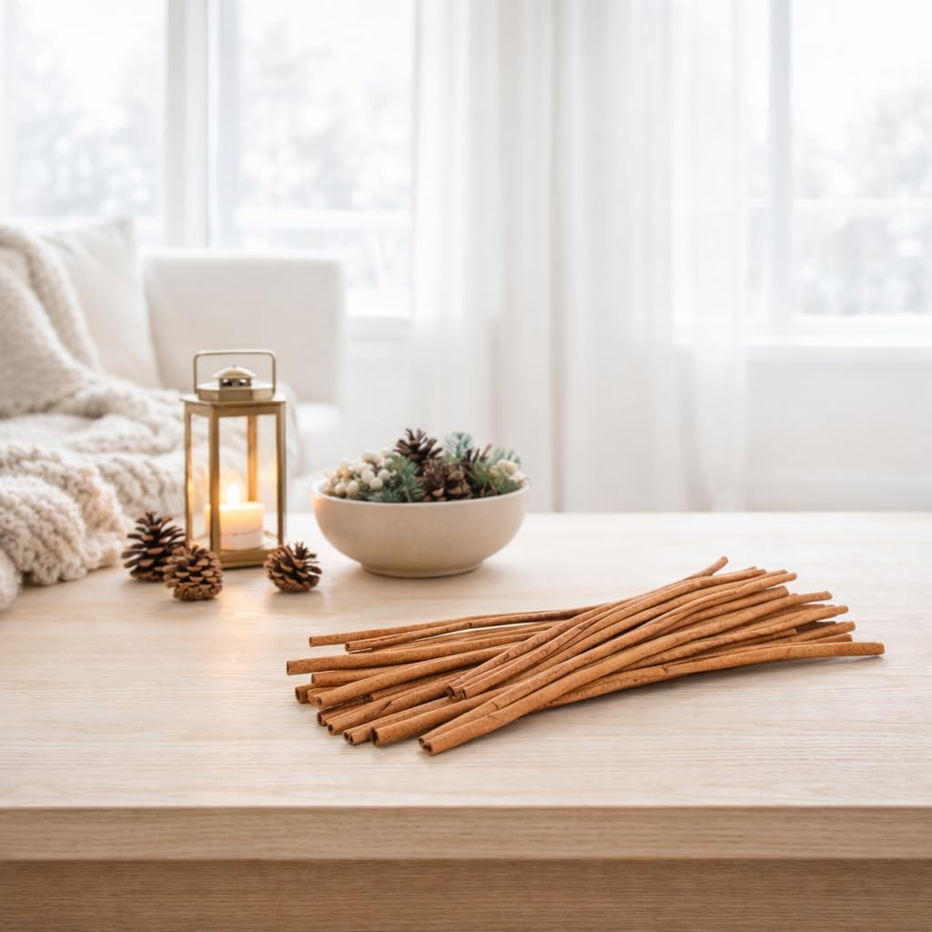 NaDeco Deko-Zimtstangen 40 cm aus Indonesien – 0,5 kg oder 1 kg – Natur-Zimtstangen für Weihnachtsdeko, Adventskranz, Basteln & DIY – Zimtstangen groß, unbehandelt, Nicht essbarㅤ1 kg