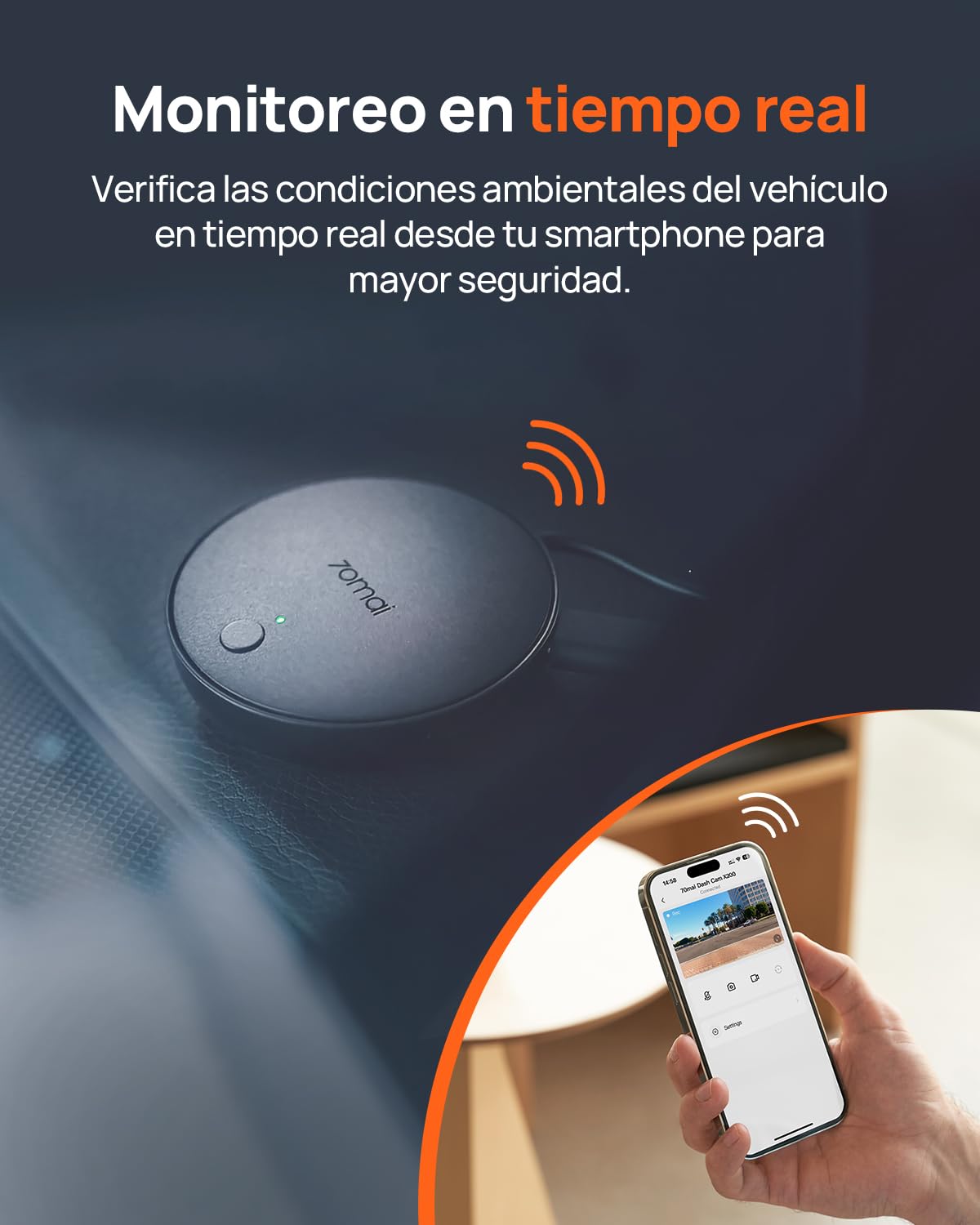 【70mai Dash Cam Auto A810 Lite + UP04 4G Kit di Cablaggio】