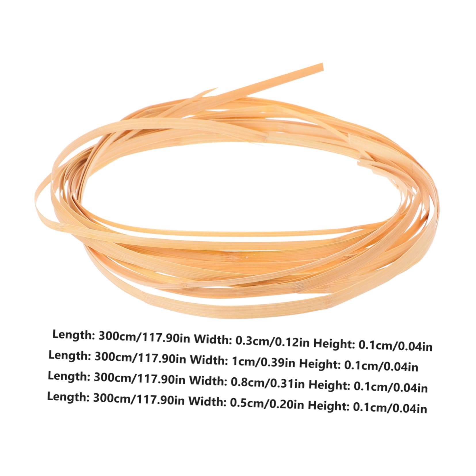 HOMSFOU Strips Decorative Material 4 Rolls for Baskets Reed Weaving Craft Supplies Wood Strips for DIY Projects