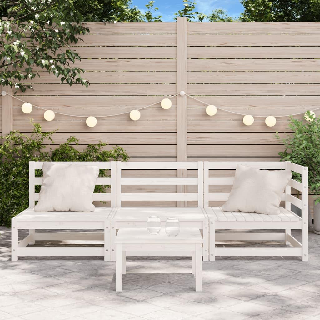 ZEYUAN Divano da Giardino a 3 Posti in Legno Massello di Pino Bianco,Divano da Giardino,Divanetto da Giardino Esterno(SPU:837950)