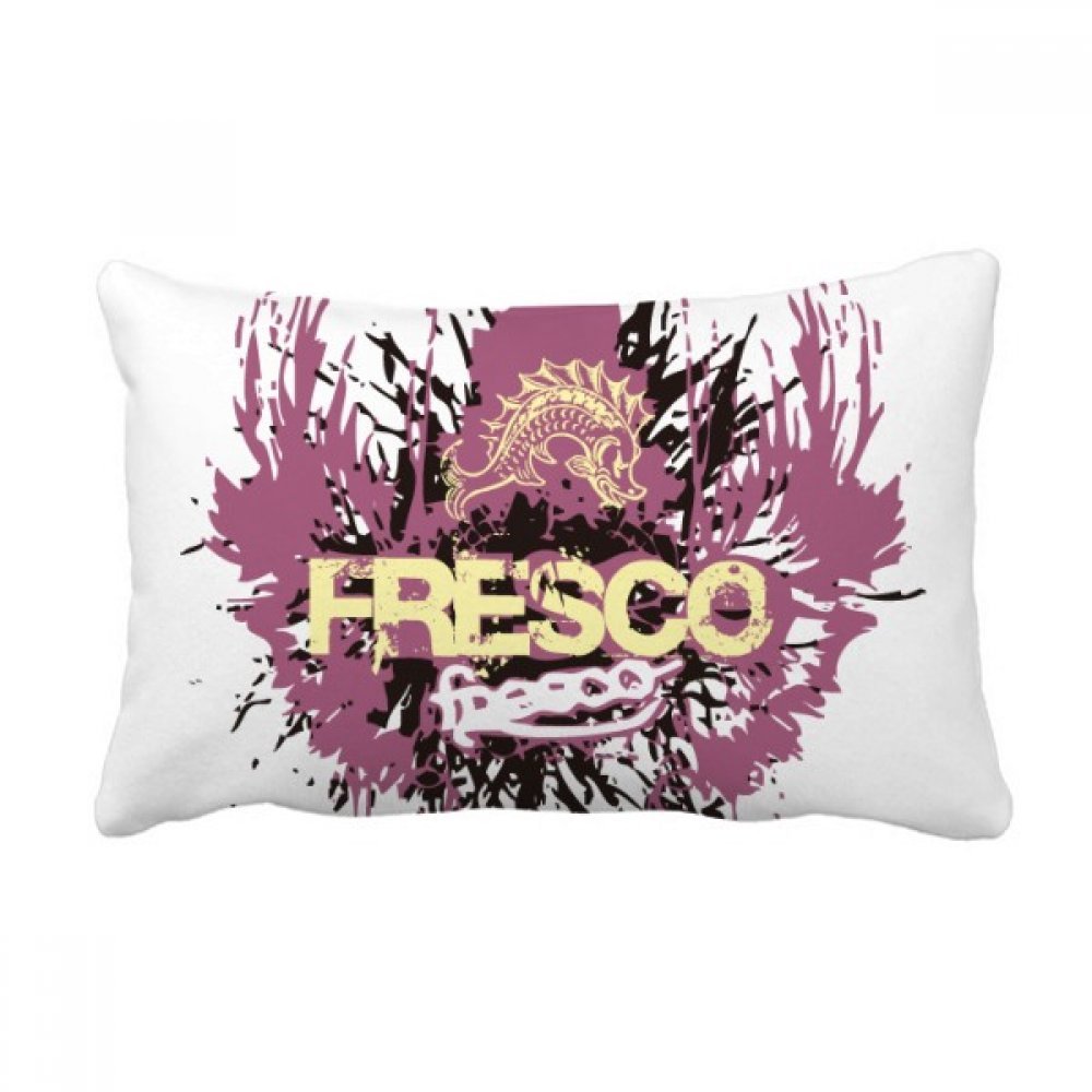 Coussin de poisson graffiti multicolore une idée de cadeau de pendaison de crémaillère