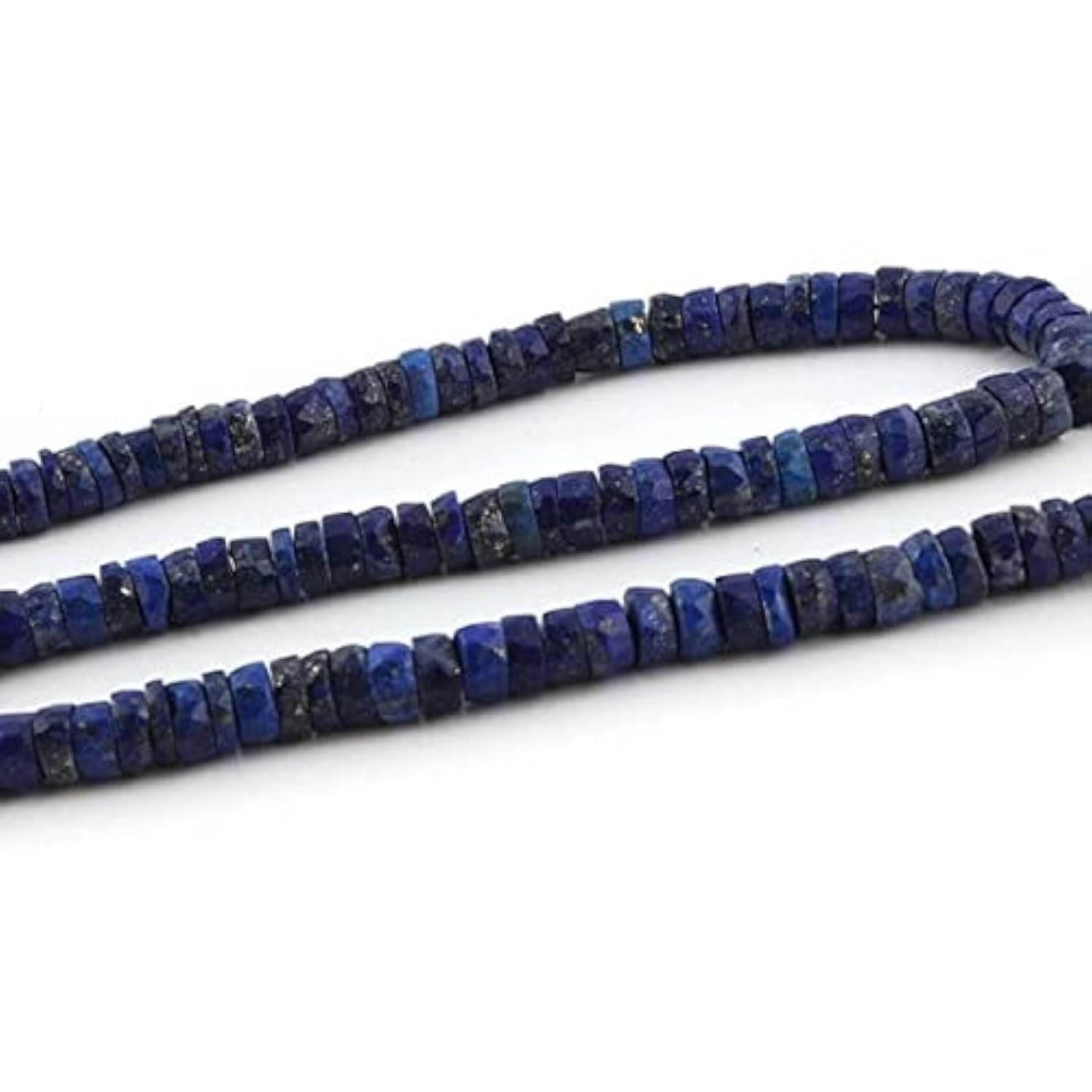 Lapis lazuli rondelles facettées d'exception, gemmes 6mm pour joaillerie