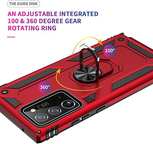 Miniatura 6 de Funda de grado militar para Samsung Galaxy Note 20 Ultra Galaxy Note 20 Ultra 5G, funda de metal giratorio con soporte de soporte, funda resistente