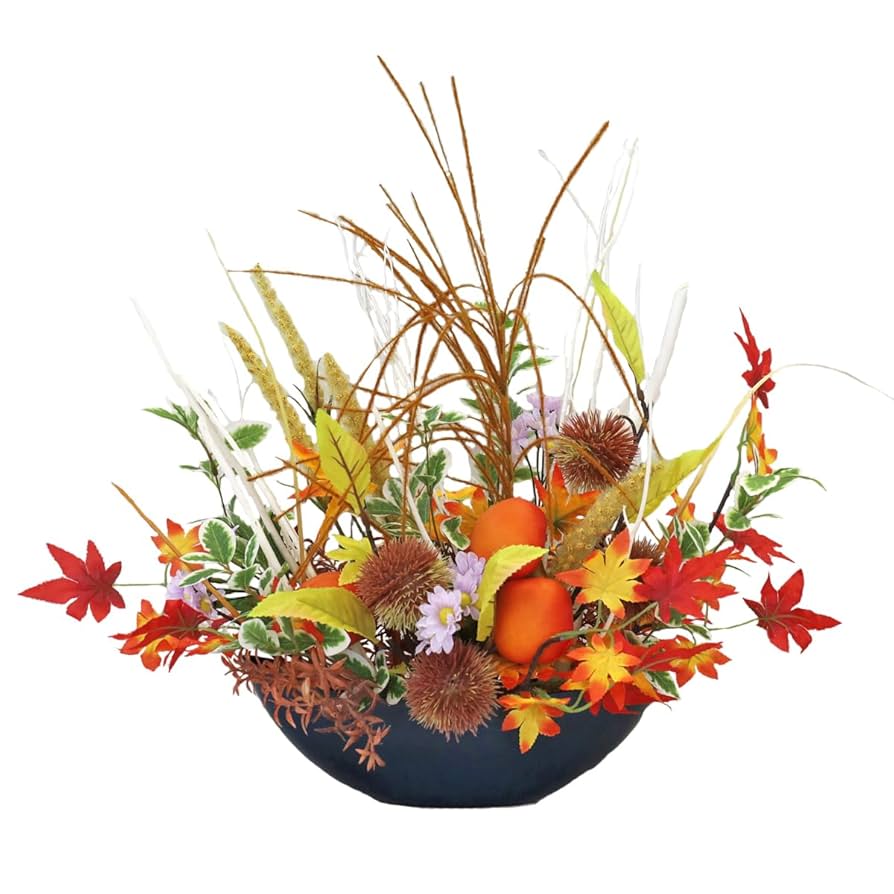 Amazon｜山久 造花 秋の実物とススキやテールなど秋真っ盛りな