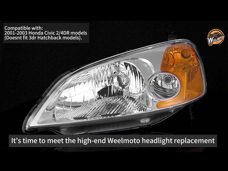 Black Headlights for 2004-2005 Honda Civic Zambia