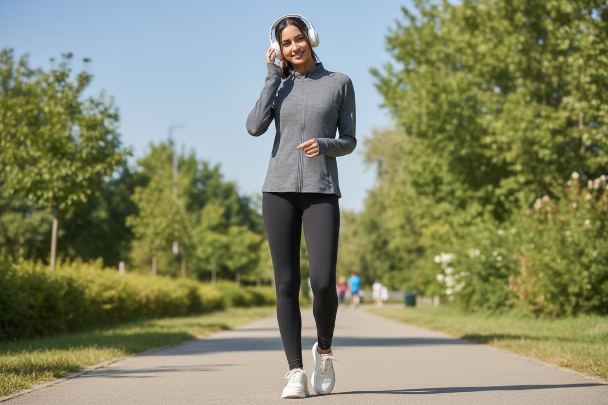 TIHEEN Womens Fleece Zip Up Jacket, Long Sleeve Warm Soft Polar Lightweight Coat with Pockets Thumb Holes - Image 3