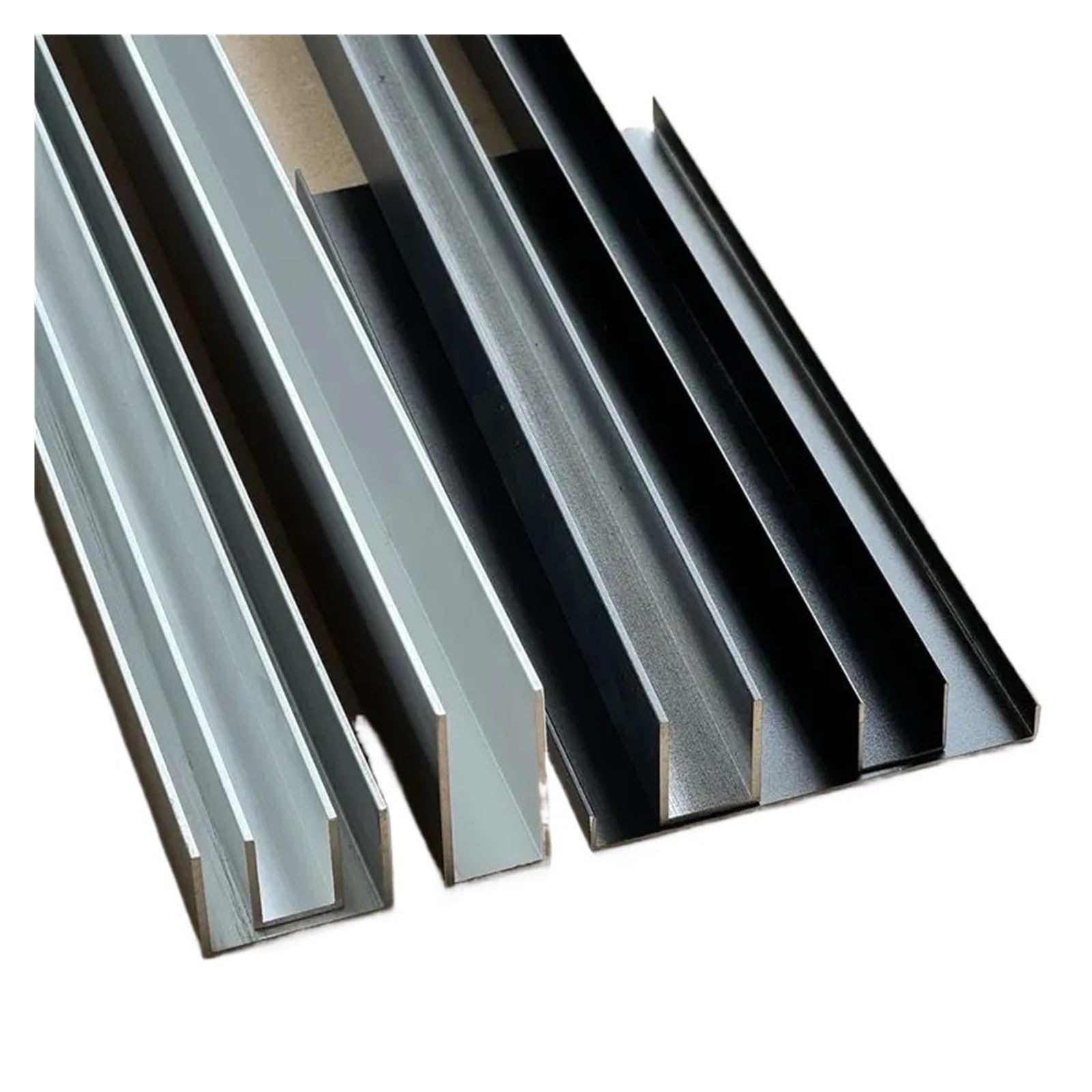 Perfil de aluminio con ranura en forma de U Ranura for tarjetas con carril equilátero Tira decorativa for tarjetas