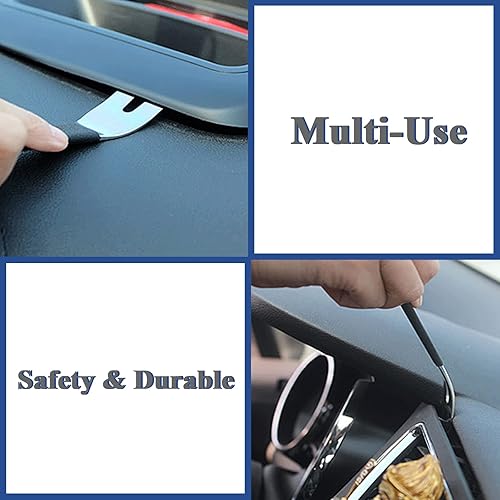 Miniatura 4 de I Little Bamboo Juego de 6 herramientas de extracción de molduras de acero inoxidable, mango mate antideslizante, herramienta de palanca para quitar