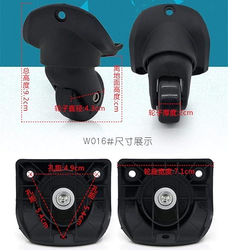 Miniatura 2 de Un parjuego de ruedas de equipaje de repuesto W016# (Di Largo) Kit de reparación de ruedas de maletaruedas de equipaje