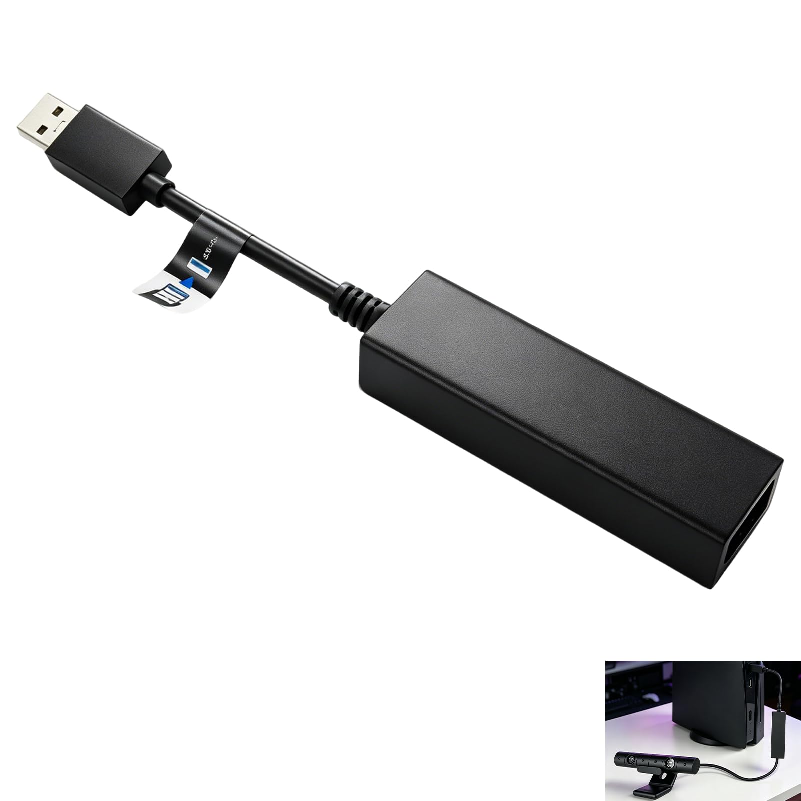 PS5-Kamera-Adapter, PSVR PS5-Adapter, Konverterkabel für V1 und V2-Kamera, kompatibel mit Konsole PS5 VR-Kopfhörer, stabile Audio-Video-Übertragung, Plug & Play, Zubehör für Gaming, Virtuelle Realität