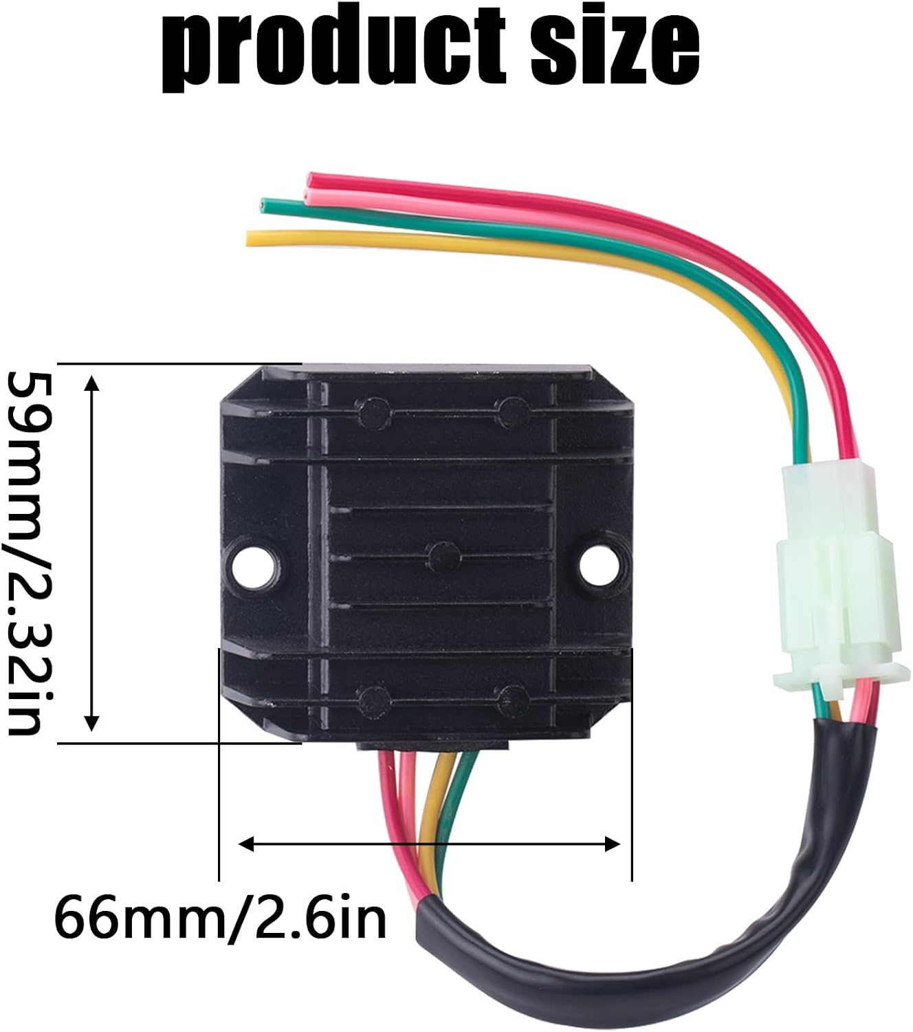 Rectifier 4 Wires Voltage Regulator Compatible with Motorcycle Boat Motor Pump ATV GY6 50 150cc Scooter Moped JCL NST TAOTAO