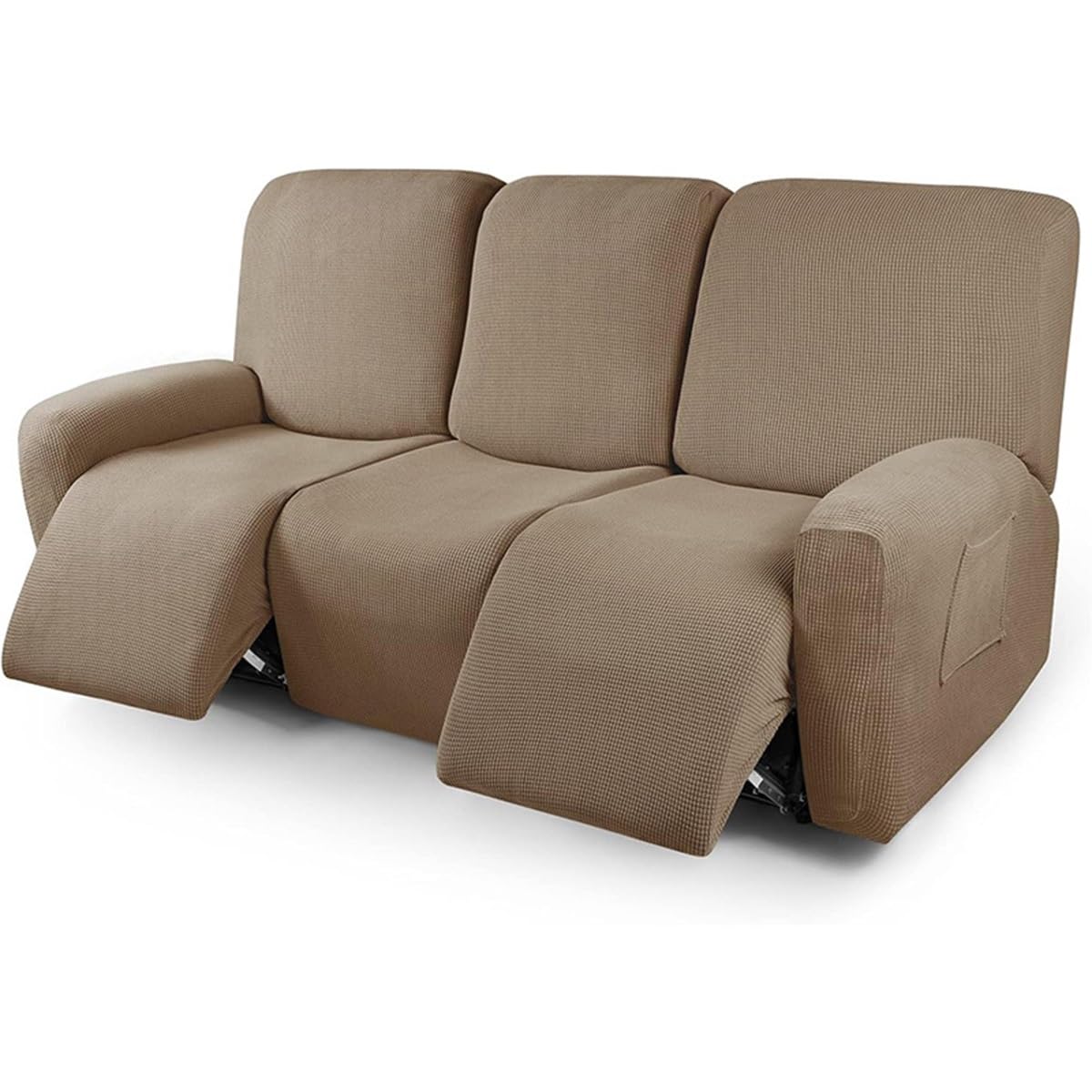 Copridivano Relax Reclinabile Elasticizzato 1/2/3 Posti, Copripoltrona Relax Reclinabile Universale con Tasche, 6-Pezzi Fodera per Poltrona Lavabile, Coperture per Divano da Massaggio Lavabile ( Color