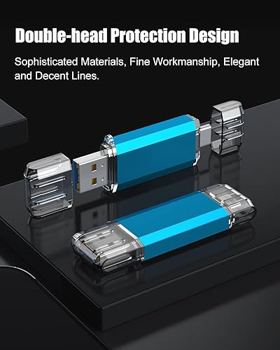 Miniatura 6 de KOOTION Unidad flash USB C de 128 GB 2 en 1 OTG USB 3.0tipo C, unidad de memoria USB C dual para teléfono inteligenteportátiltabletaPC - 128G, azul