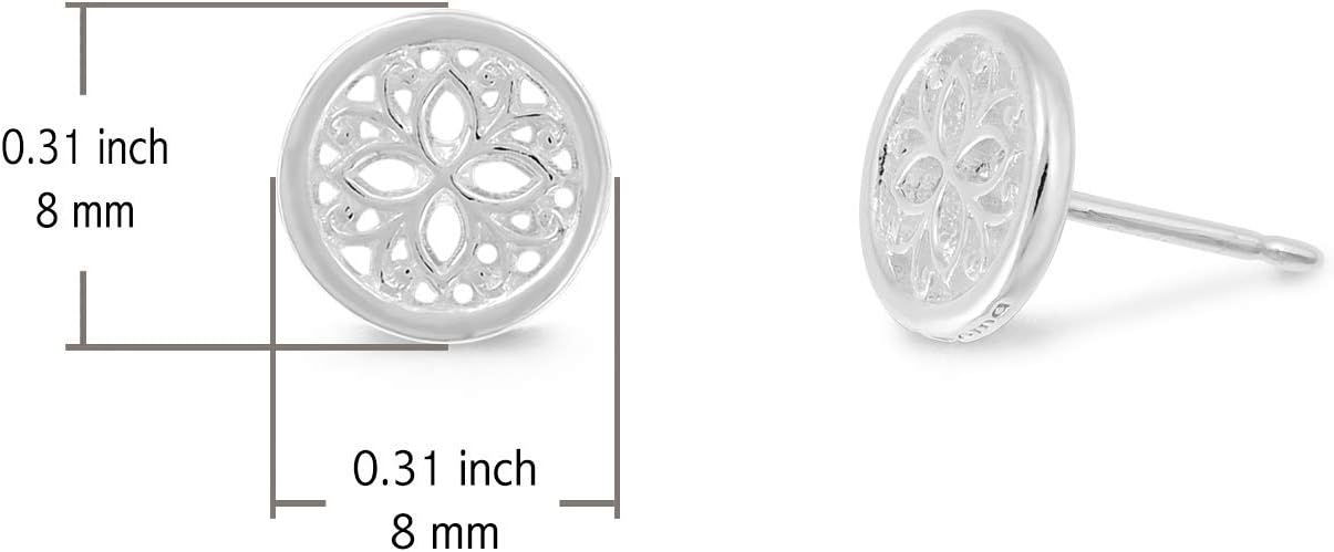 Boma Jewelry Sterling Silver Lotus Flower Stud Earrings - Image 6