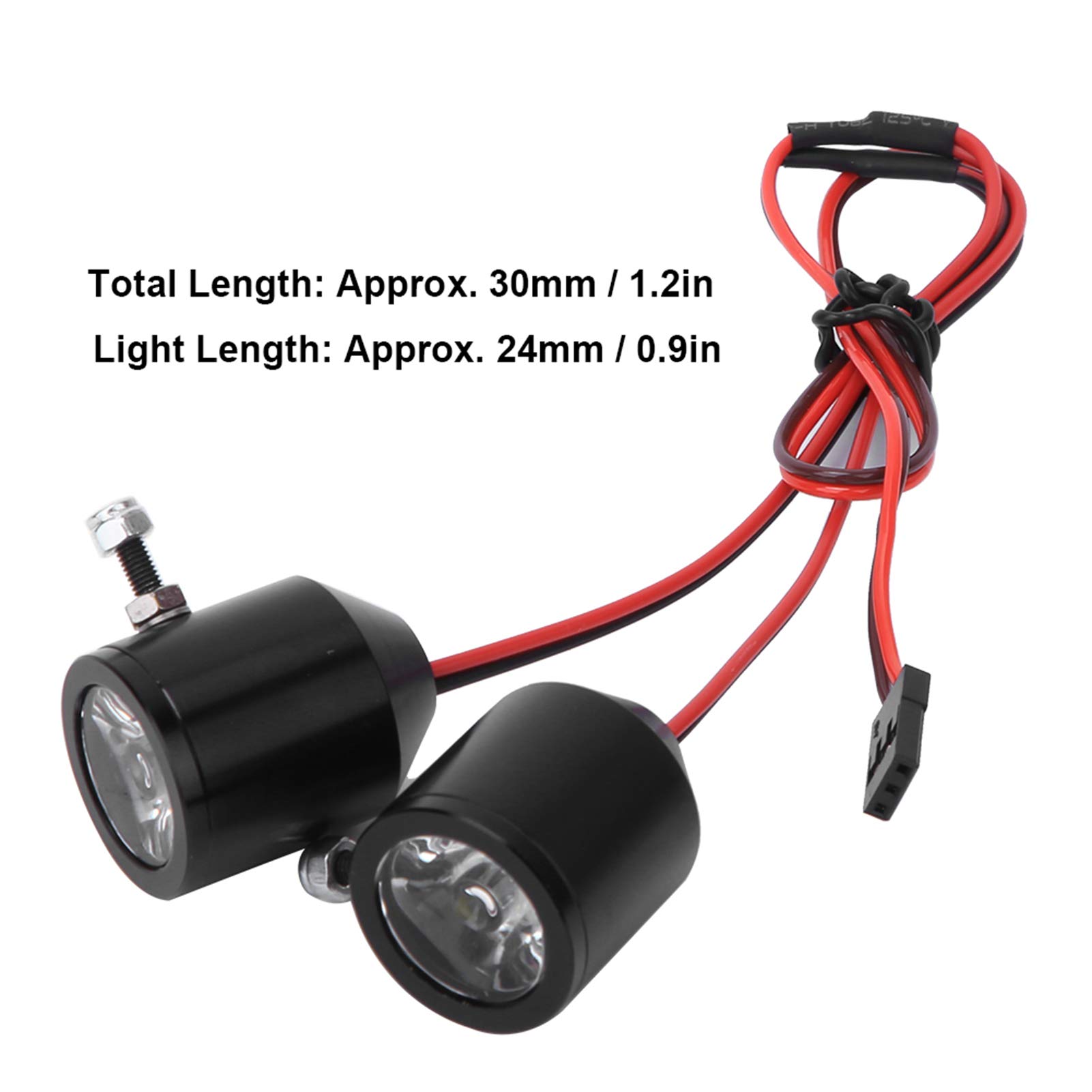 Haofy Rc Spotlights Projecteur Rc, Ensemble de Lumière LED pour Hélicoptère Rc, Projecteurs 3W, Pièce de Rechange, Accessoire de Remplacement pour Modèle de Voiture Rc (#1)