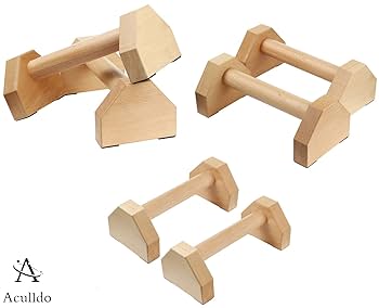 Amazon.co.jp: Aculldo プッシュアップバー 倒立バー 木製