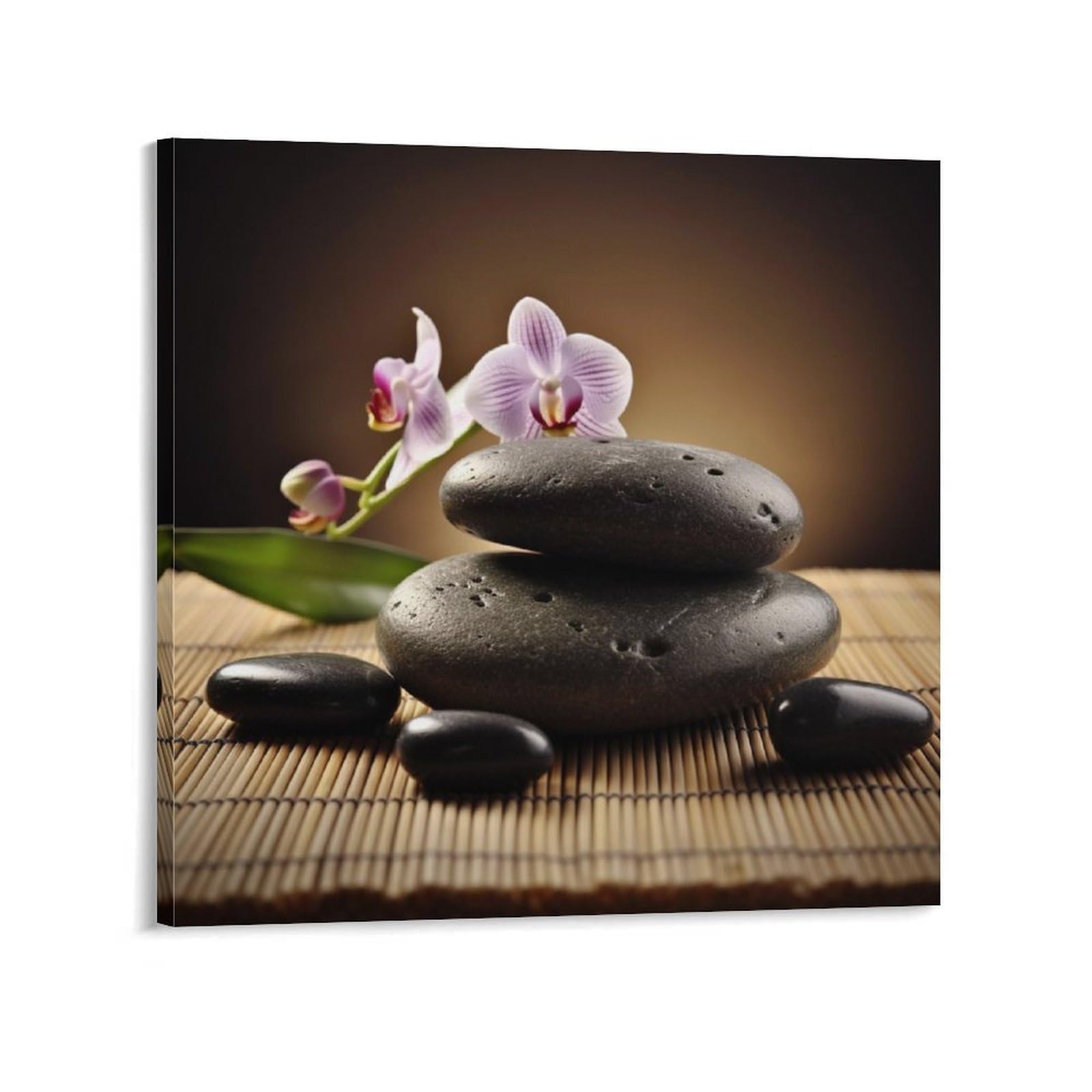 NTVOWPZO Zen Stone Canvas Wall Art for Bedroom 24x24inch Canvas Prints Artwork for Walls Modern Picture Artwork Painting for Living Room Aesthetic Wall Paintings for Bathroom Kitchen Office Decor