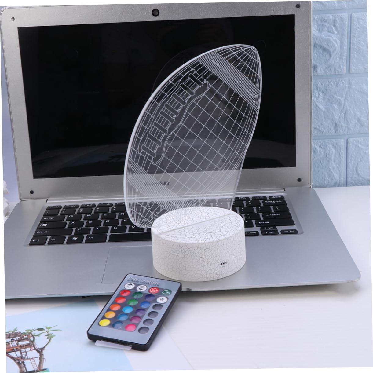 GWJKG Touch Night Light Table Lamp with USB Charging - Football Kids Room Decor