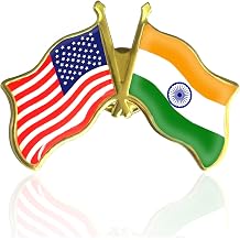6/12/50/100pcs - American India Friendship Flag Pins Bulk - 1.5 Metal Patriotic USA/USA Indian Lapel Pins Lapel Pins Souvenir