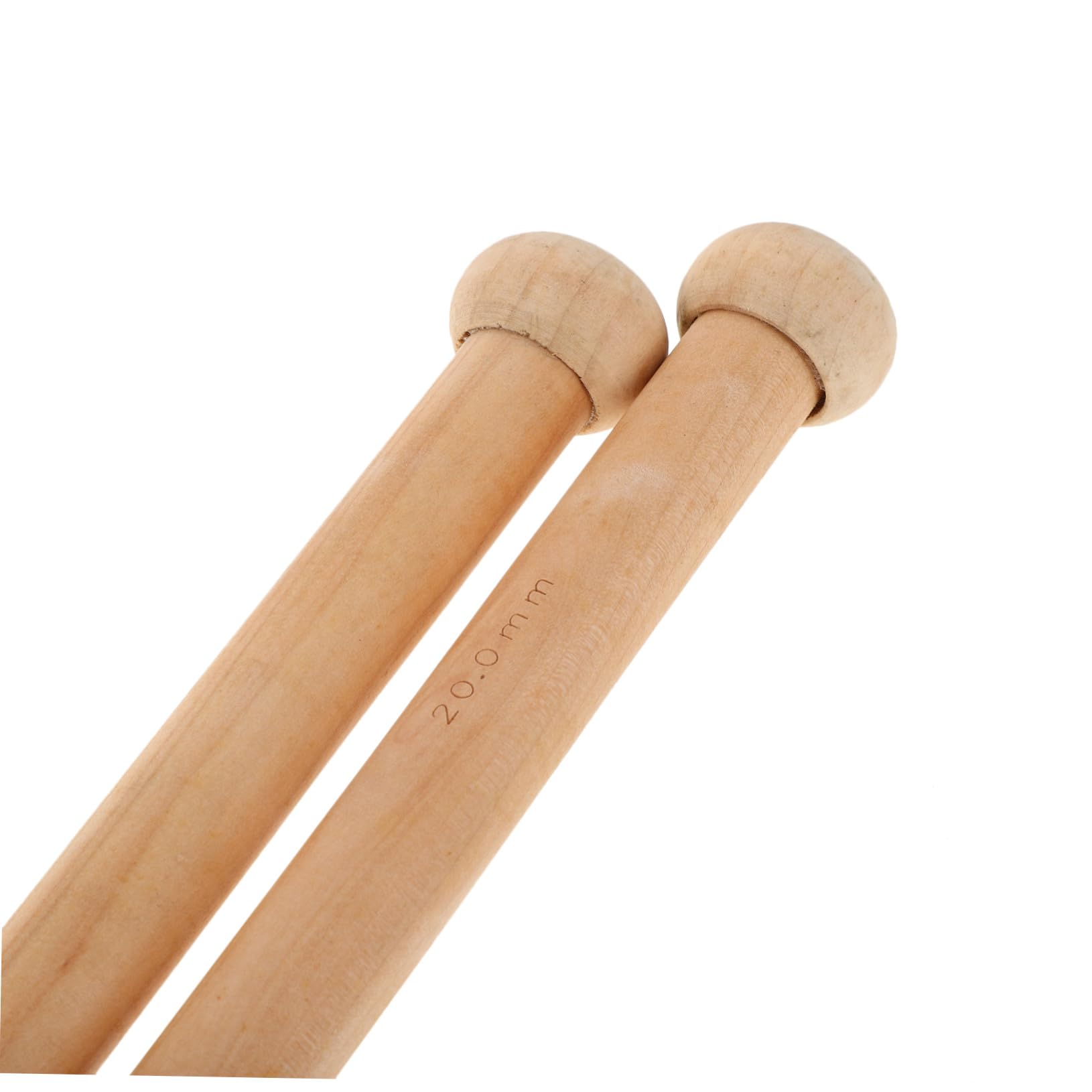 Agujas de Tejer de Madera Extragrandes Beige, 6 Piezas | Grosor Especial para Hilos Gruesos, Reduce la Tensión Dedos, Adecuado para Proyectos DIY y Decoración
