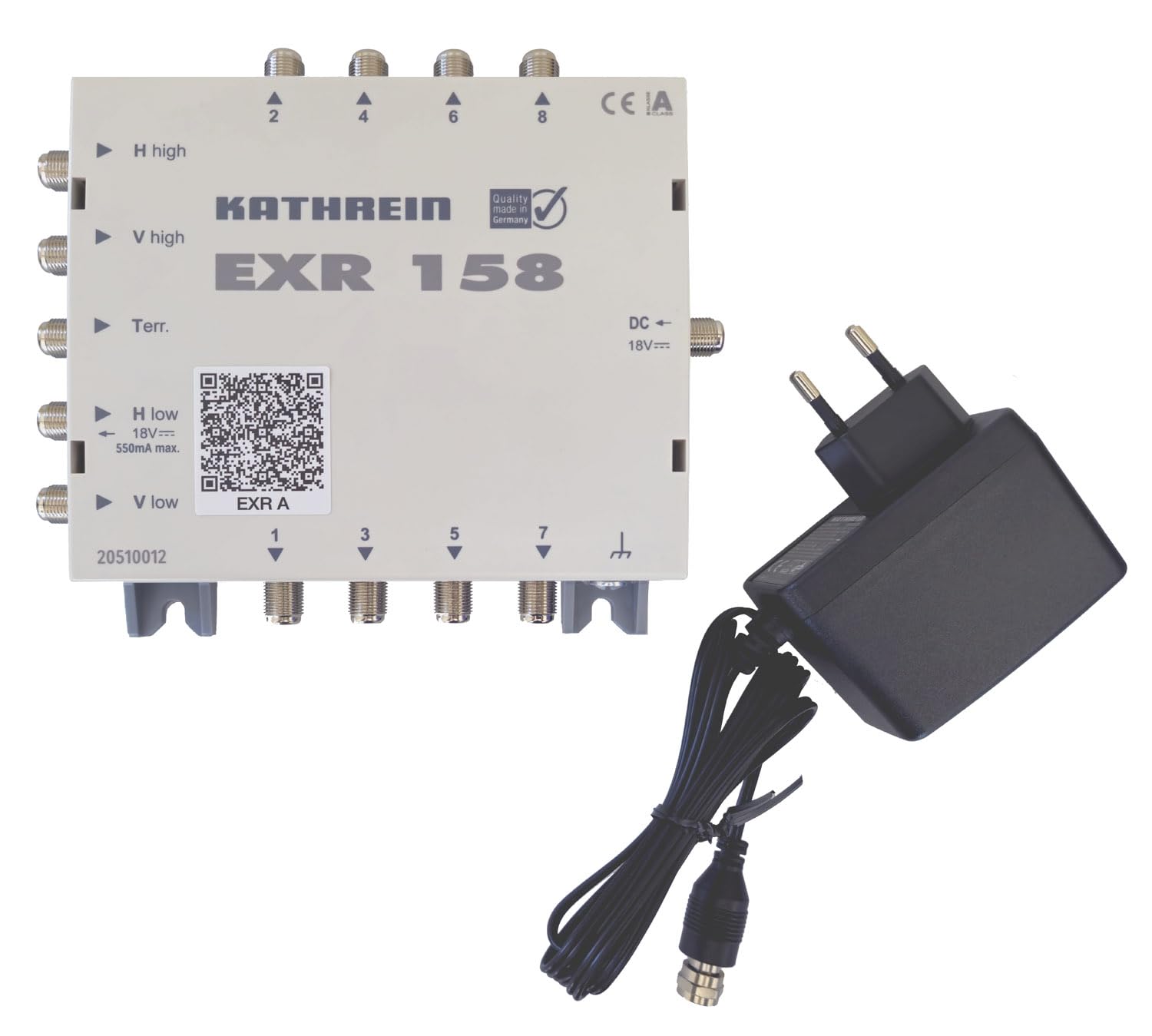 Kathrein EXR 158 Satelliten-ZF-Verteilsystem-Multischalter (5-8 Teilnehmeranschluß, 18 V Spannung, Fernspeisestrom 550 mA)