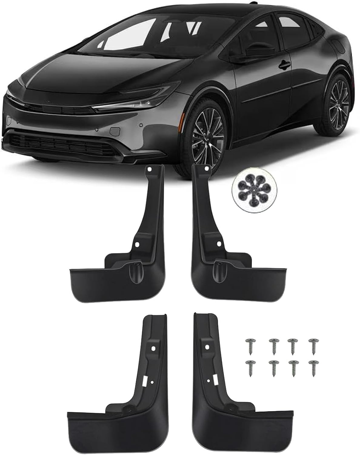 for Toyota Prius 2023 2024 Accessories Car Mud Guards Flaps Splash Compatible, Auto Parts Front Rear Mudguard Fender 4pcs/Set