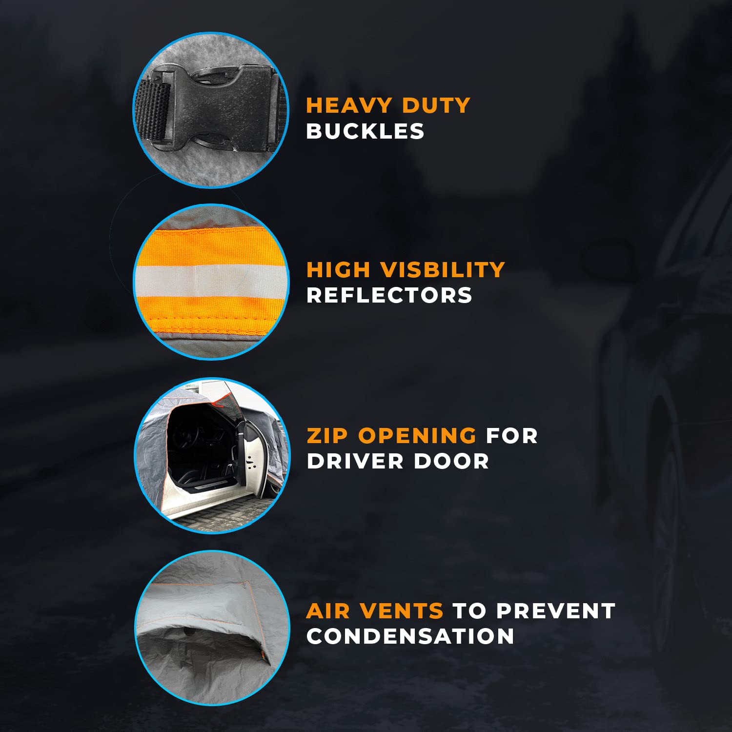 Simplemente pwcc4 Totalmente Impermeable Coche Cubierta, XL